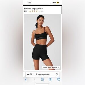 Ivory alo yoga molded engage bra